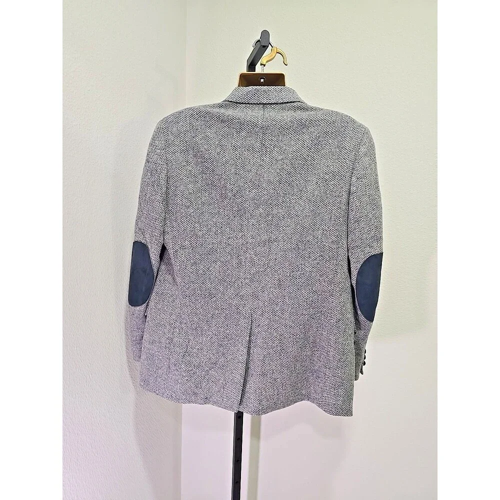 Shefford Anderson Little Wool Blue Tweed Blazer 44R Mens Elbow Patch Classic USA